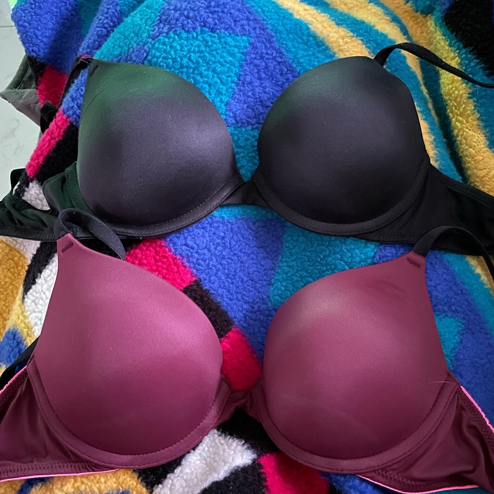 Victoria's Secret Black and Burgundy Bras